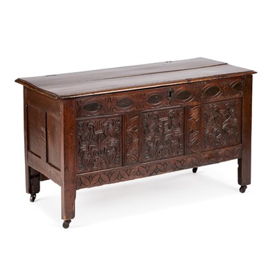 Lot 947 - A LATE 17TH CENTURY OAK COFFER