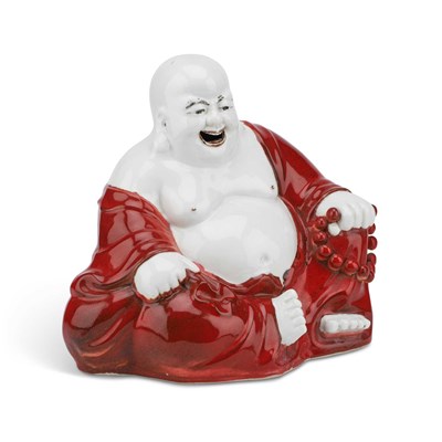 Lot 247 - A CHINESE PORCELAIN FIGURE OF BUDDHA