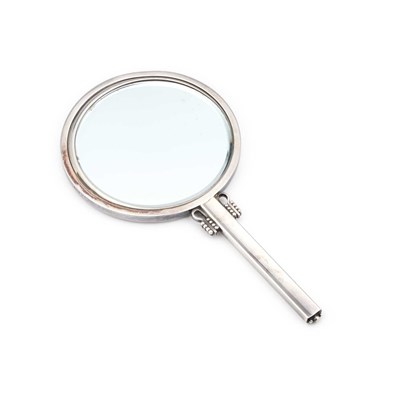 Lot 72 - HARALD NIELSEN FOR GEORG JENSEN, A DANISH STERLING SILVER HAND-MIRROR
