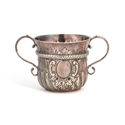 Lot 510 - A GEORGE II SILVER PORRINGER