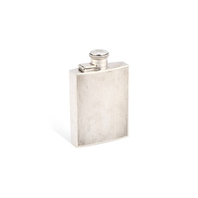Lot 360 - A GEORGE VI SILVER SPIRIT FLASK