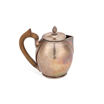 Lot 254 - A 19TH CENTURY DUTCH SILVER HOT WATER POT