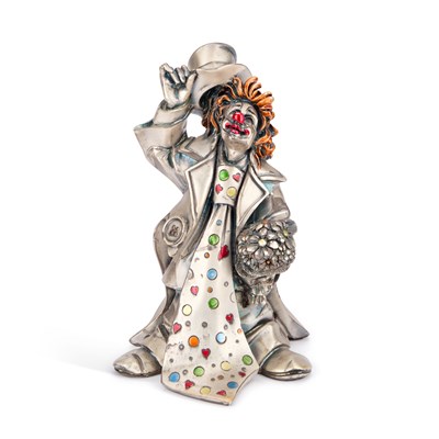 Lot 356 - A CONTEMPORARY ISRAELI SILVER FIGURE
