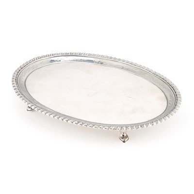 Lot 491 - A GEORGE III SCOTTISH SILVER SALVER