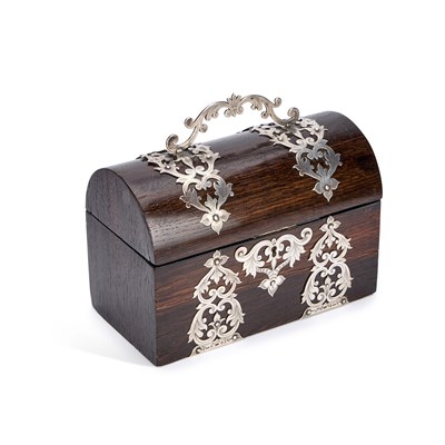 Lot 465 - A VICTORIAN SILVER-MOUNTED ROSEWOOD BOX