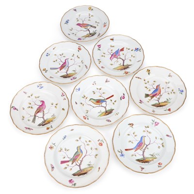Lot 66 - A SET OF EIGHT MEISSEN PORCELAIN PLATES