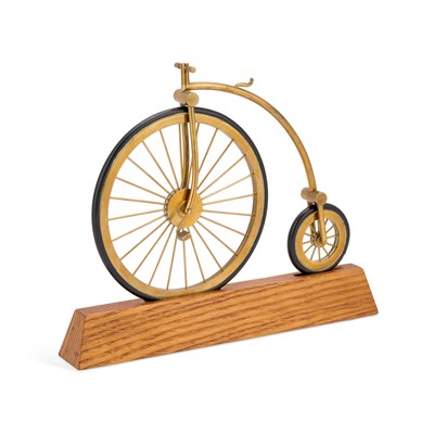 Lot 173 - A BRASS MODEL OF A ‘PENNY FARTHING’
