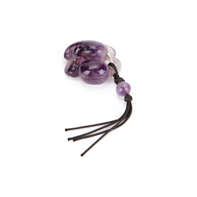 Lot 645 - A CHINESE AMETHYST CARVING