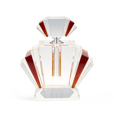 Lot 57 - A LARGE ART DECO STYLE GLASS SCENT BOTTLE
