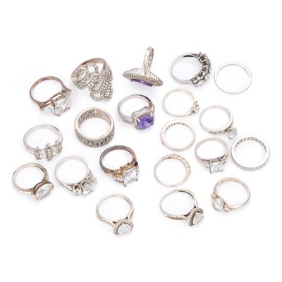 Lot 703 - A COLLECTION OF GEM-SET RINGS