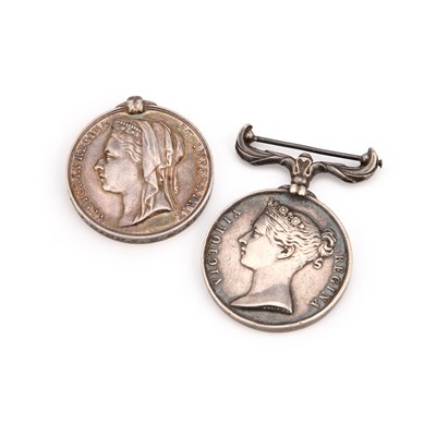 Lot 22 - A VICTORIAN INDIAN MUTINY MEDAL 1857-1858 AND A VICTORIAN EGYPT MEDAL