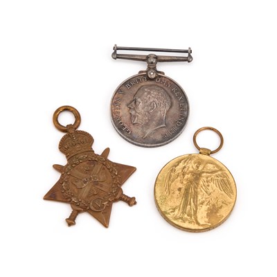 Lot 25 - A FIRST WORLD WAR MEDAL TRIO