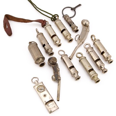 Lot 15 - A GROUP OF WHISTLES