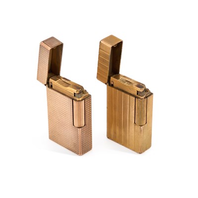Lot 810 - TWO ST DUPONT GOLD PLATED LIGHTERS