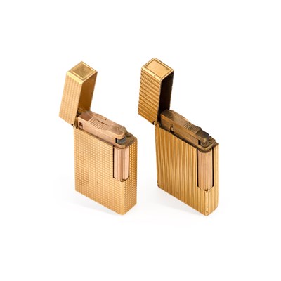 Lot 809 - TWO ST DUPONT GOLD PLATED LIGHTERS