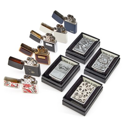Lot 806 - A GROUP OF ZIPPO LIGHTERS