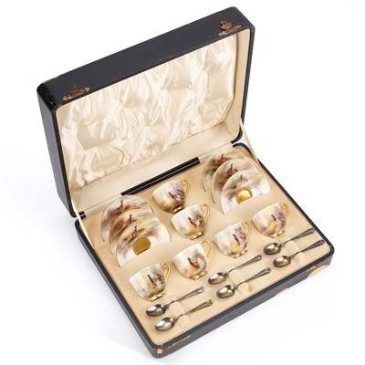 Lot 149 - A ROYAL WORCESTER COFFEE SERVICE