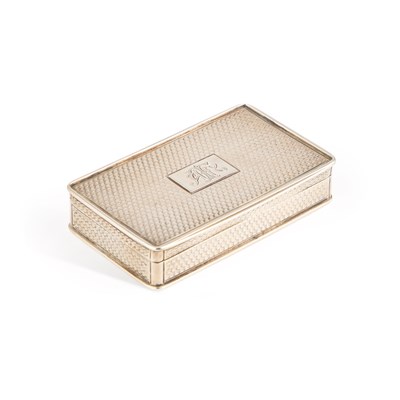 Lot 430 - A WILLIAM IV SILVER SNUFF BOX