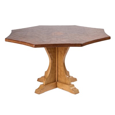 Lot 1033 - SIDNEY (SID) POLLARD OF THIRSK, A YORKSHIRE OAK DINING TABLE