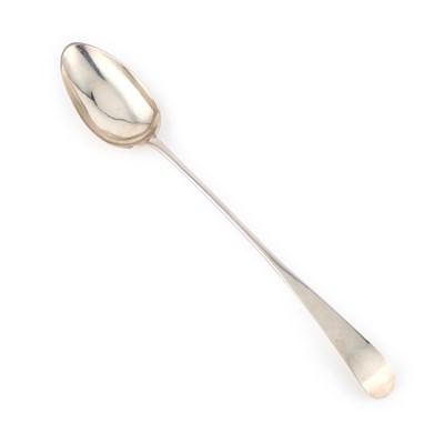 Lot 505 - A GEORGE III SCOTTISH SILVER BASTING SPOON