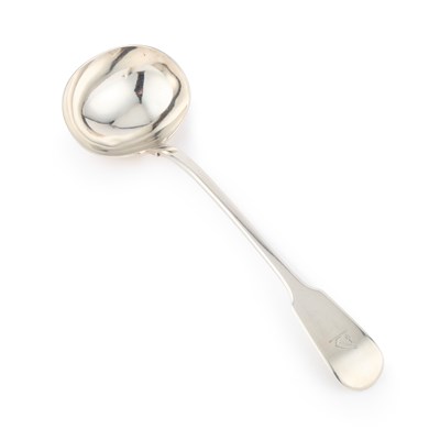 Lot 229 - A VICTORIAN SILVER SOUP LADLE