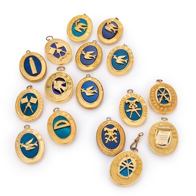 Lot 7 - A COLLECTION OF MASONIC COLLAR JEWELS