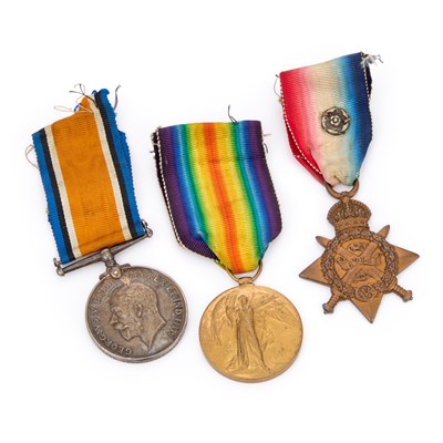 Lot 25 - A FIRST WORLD WAR MEDAL TRIO