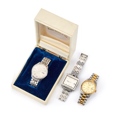Lot 722 - TWO SEIKO WATCHES AND AN ORIENT WATCH