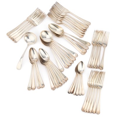 Lot 234 - A QUANTITY OF GEORGE V SILVER FLATWARE