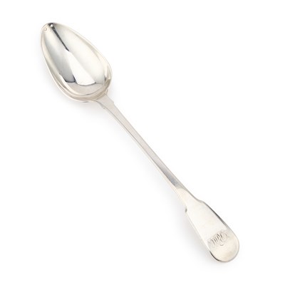 Lot 230 - A GEORGE III SILVER BASTING SPOON
