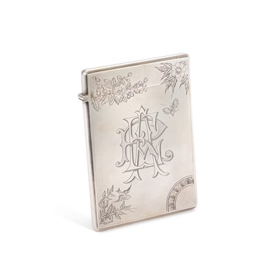 Lot 409 - A VICTORIAN SILVER CARD CASE