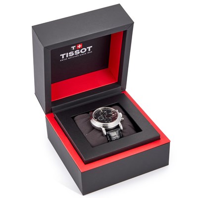 Lot 707 - A GENTS STEEL TISSOT AUTOMATIC CHRONOGRAPH STRAP WATCH