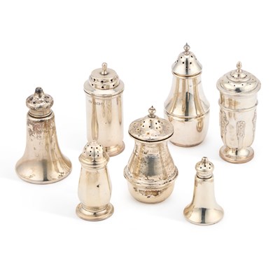 Lot 385 - A GROUP OF SILVER PEPPERETTES