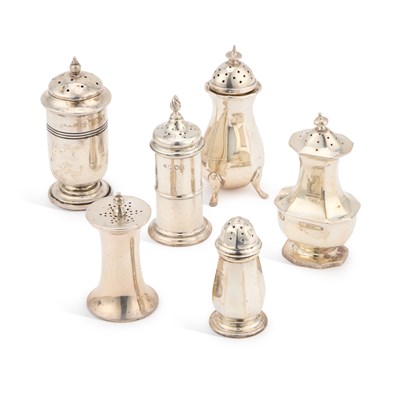 Lot 303 - A GROUP OF SILVER PEPPERETTES