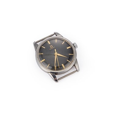 Lot 731 - A GENTS STEEL OMEGA WATCH HEAD