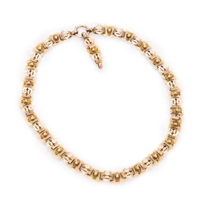 Lot 895 - A VICTORIAN FANCY BOOK LINK CHAIN NECKLACE