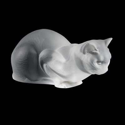 Lot 41 - A LALIQUE MODEL OF A CAT