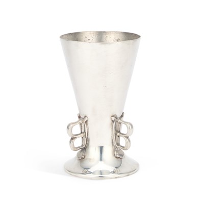 Lot 132 - LIBERTY & CO, A TUDRIC PEWTER VASE, THE DESIGN ATTRIBUTED TO OLIVER BAKER