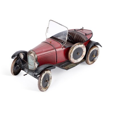 Lot 30 - A FRENCH TINPLATE TOY MOTOR CAR