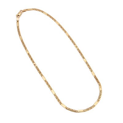 Lot 892 - A FANCY LINK CHAIN NECKLACE