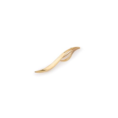 Lot 874 - AN ABSTRACT WAVE BROOCH