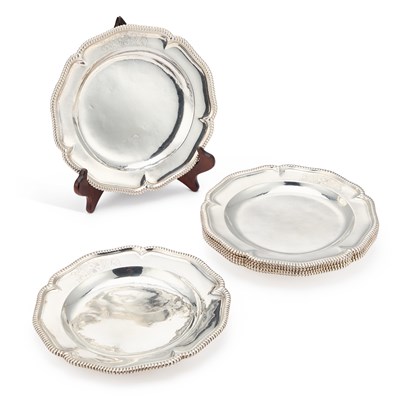 Lot 494 - A GROUP OF SIX SILVER PLATES