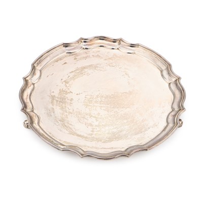 Lot 245 - AN ELIZABETH II SILVER SALVER