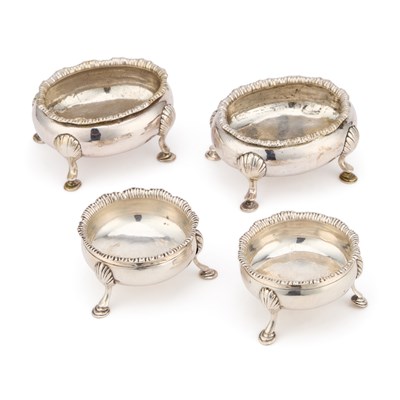 Lot 495 - A PAIR OF GEORGE III SILVER SALTS
