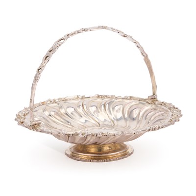 Lot 449 - A WILLIAM IV SILVER CAKE BASKET