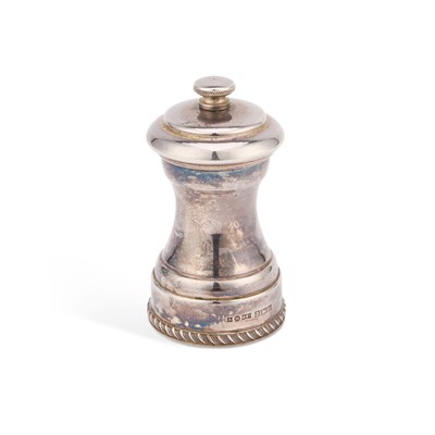Lot 286 - AN ELIZABETH II SILVER PEPPER GRINDER
