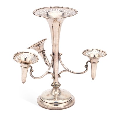 Lot 333 - A GEORGE V SILVER EPERGNE