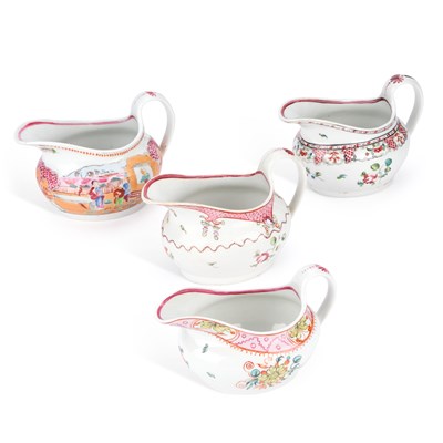 Lot 64 - A GROUP OF FOUR NEWHALL CREAM JUGS