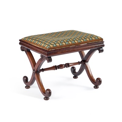 Lot 1184 - A REGENCY ROSEWOOD STOOL