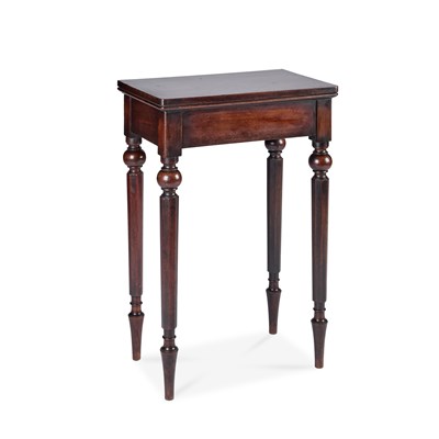 Lot 1136 - A MAHOGANY CONSOLE TABLE